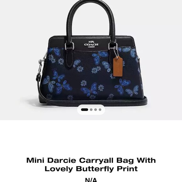 COACH Mini Darcie Carryall Bag - Butterfly Print - Picture 9 of 10